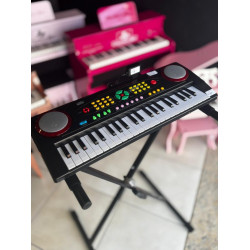 Teclado Custom Kids 44 Teclas com Microfone Ckkb44 Preto
