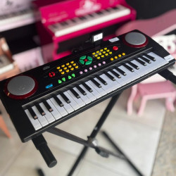 Teclado Custom Kids 44 Teclas com Microfone Ckkb44 Preto