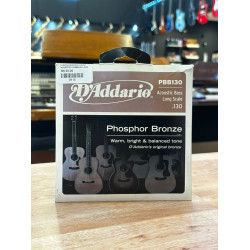 Corda Daddario Baixo Acustico 5 Pbbb130 Long Scale Soft Gauge Phosphor Bronz