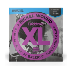 Encordoamento Daddario Guitarra 7c 009 Exl1207 