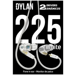 FONE DE OUVIDO DYLAN IN EAR 2 DRIVES BRANCO - DE225