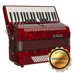 ACORDEON EAGLE EGA0780 80BX VERMELHO - SEMINOVO