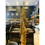 Saxofone Soprano Eagle 0812 Laq C/ Tudel Inteiriço C/ Capa  C/boquilha- Seminovo