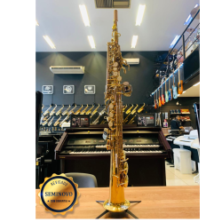 Saxofone Soprano Eagle 0812 Laq C/ Tudel Inteiriço C/ Capa  C/boquilha- Seminovo