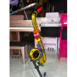 MINI SAXOFONE INFANTIL  JAZZ MUSIC DOURADO