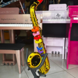 MINI SAXOFONE INFANTIL  JAZZ MUSIC DOURADO
