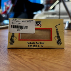 Palheta Free Sax Acrilica Sax Alto 2.5 Bege