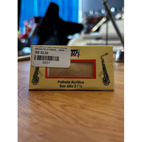 Palheta Free Sax Acrilica Sax Alto 2.5 Bege