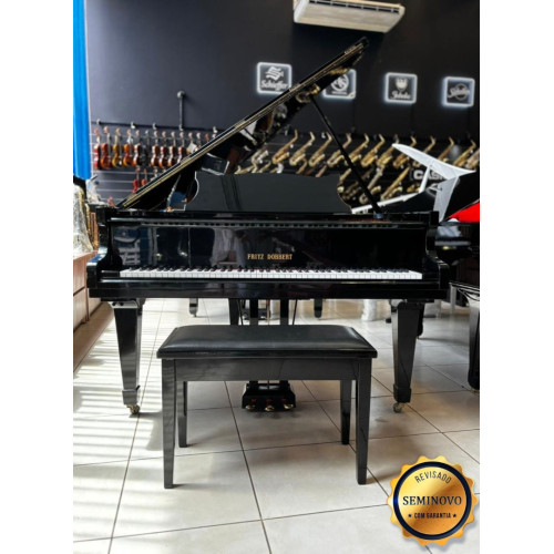 Piano de Cauda Acustico Fritz Dobbert Fd-160 Preto Laq - Seminovo 