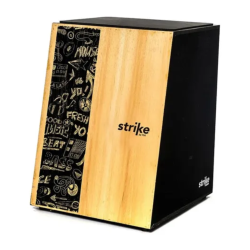 Cajon Fsa Strike com Captacao Preto Fosco Sk-5001 Music