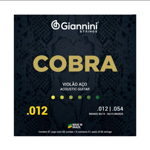 Encordoamento Giannini Violao Aco Cobra 012 Geeflks Bronze