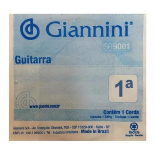 CORDA GIANNINI GUITARRA 1º MI 009 - GEEGST9.1 - 6929