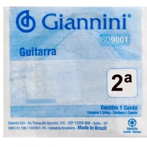 CORDA GIANNINI GUITARRA 2º SI 011 GEEGST9.2 - 7016