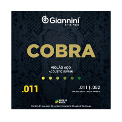Encordoamento Giannini Violao Aco 011 Cobra Geeflk Bronze