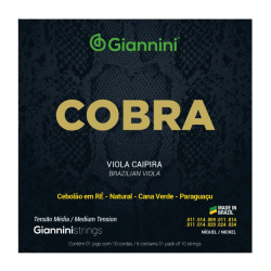 Encordoamento Giannini Viola Cobra Niquel Media Gesvnm