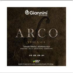 Encordoamento Giannini Viola de Arco Aluminio Geavoa