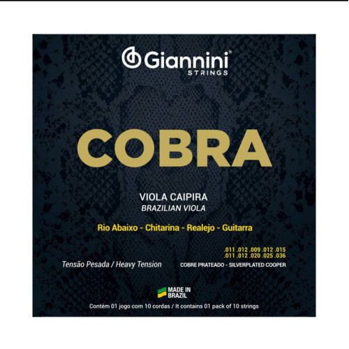Encordoamento Giannini Viola Cobra Cobre Pesada Gesvp