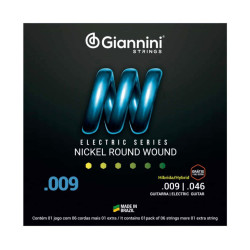 Encordoamento Giannini Guitarra 009 Super Light Hibrida 