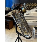 Tuba Harlem Sound  Ht-18n 4/4 Compacta 4 Pistos Transversais 4/4 Bb Niquelada