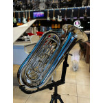 Tuba Harlem Sound  Ht-18n 4/4 Compacta 4 Pistos Transversais 4/4 Bb Niquelada