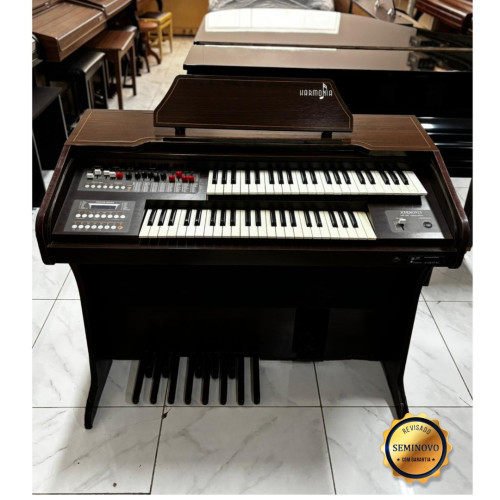 Orgao Harmonia Hs100 Amadeirado C/Banqueta - Seminovo