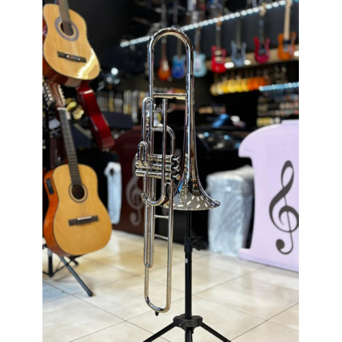 Trombone Curto Jahnke Jtb029 Niquelado Sib