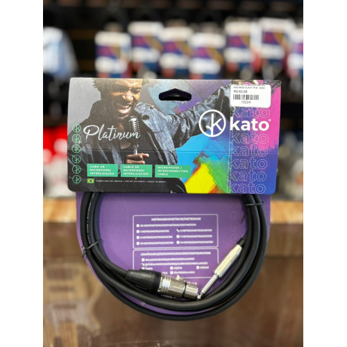 Cabo Kato Microfone K2 3metros Xlr-f / P10