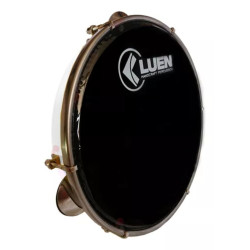 PANDEIRO LUEN 10'' FORM PELE PRETA BR - 40039BR/PT