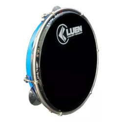 PANDEIRO LUEN 10'' ABS AZUL PELE LEITOSA PRETA - 40042AZ