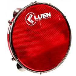 PANDEIRO LUEN 11'' FORM VERMELHO PELE HOLOG VERMELHA - 40035VM/VM