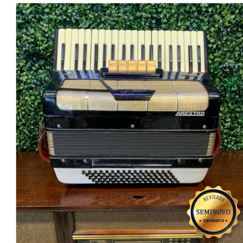 Acordeon Maestro 80bx Preto - Seminovo 