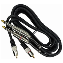 Cabo Mxt 2rca/2 P10 Mono Dourado 24k 1.8M