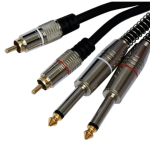Cabo Mxt 2rca/2 P10 Mono Dourado 24k 1.8M