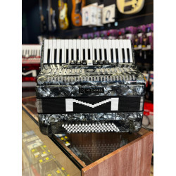 Acordeon Michael Acm8007n 80 Baixos Preto Marmorizado C/Case