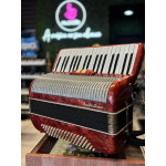 Acordeon Rialto Luxo 80 Baixos Vermelho Seminovo