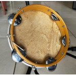 Pandeiro 10" Madeira Verniz C/ Pele Couro - Seminovo