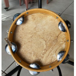 Pandeiro 10" Madeira Verniz C/ Pele Couro - Seminovo