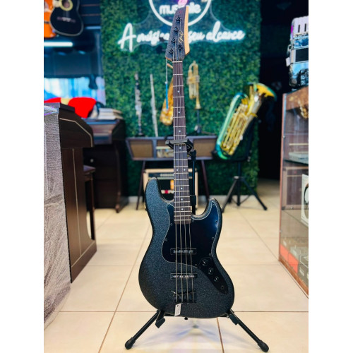 Baixo Seizi Fun Jazu Jb 4 All Black Sparkle Satin - 10361153