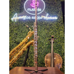 FLAUTA TRANSVERSAL MUSICALLE EM DÓ NIQUELADA