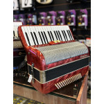 Acordeon Rialto Luxo 80 Baixos Vermelho Seminovo