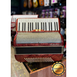Acordeon Rialto Luxo 80 Baixos Vermelho Seminovo