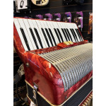 Acordeon Rialto Luxo 80 Baixos Vermelho Seminovo