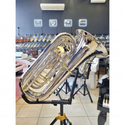 TUBA SINFÔNICA MUSICALLE 4/4 BB 4 PISTOS NIQ/CH BANHO OURO