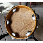 Pandeiro 10" Madeira Verniz C/ Pele Couro - Seminovo