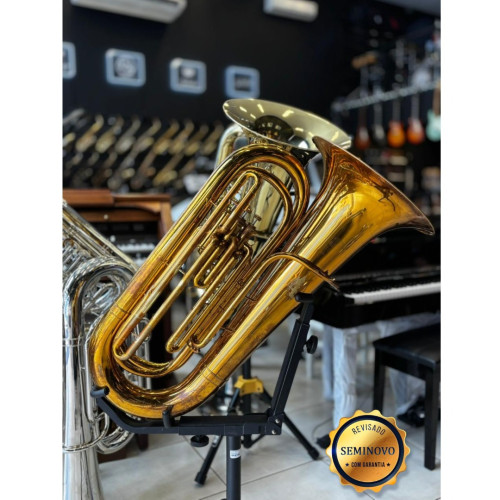 Tuba King USA Americana 1140 3/4 3 Pisto Laq Sib C/case - Seminovo 