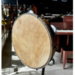 Pandeiro 10" Madeira Verniz C/ Pele Couro - Seminovo