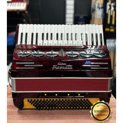 Acordeon Super Frascatti Profissional 120 Baixos 9 Registros e Abafador - Seminovo