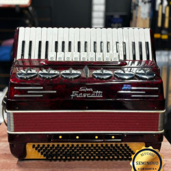 Acordeon Super Frascatti Profissional 120 Baixos 9 Registros e Abafador - Seminovo