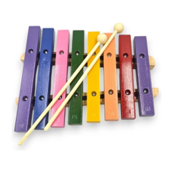 Xilofone Infantil Madeira Colorido 8 Tecla