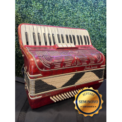 Acordeon Paolo Soprani 80bx Vermelho - Seminovo